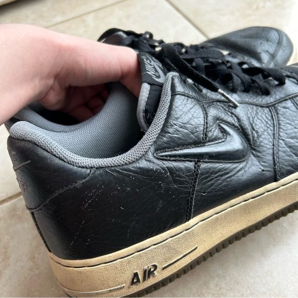 Nike Air Force 1 Men's Black Sneakers Size 15 Basketball Athletic Grunge - Picture 6 of 13